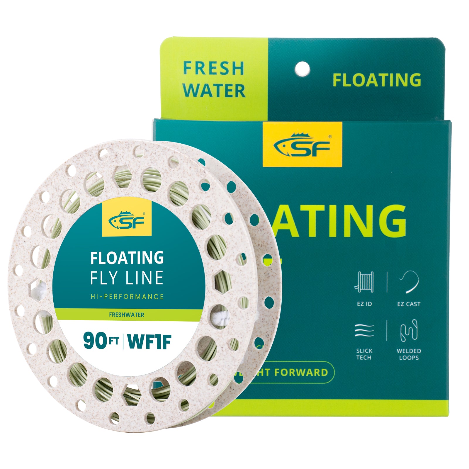 FLY LINE Weight Forward Floating 6WT cut ends, Moss Green, slick 100' LN330