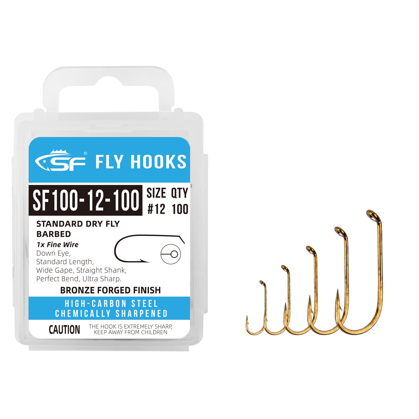 Proberos Fly Fishing Hook 8000-8/12/14/16 Size Fishhook Fly Hooks