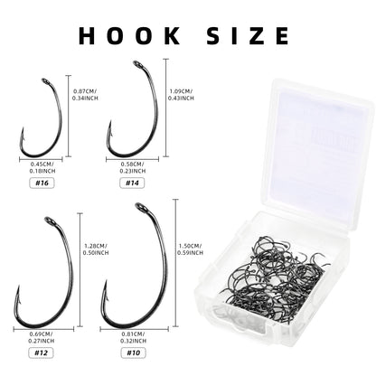 SF #12 Universal Standard Dry Fly Tying Hook Ultra Sharp Micro Barbed Black  Nickel High Carbon Steel for Traditional Dry Flies with Mini Box 100Pcs :  : Sports, Fitness & Outdoors