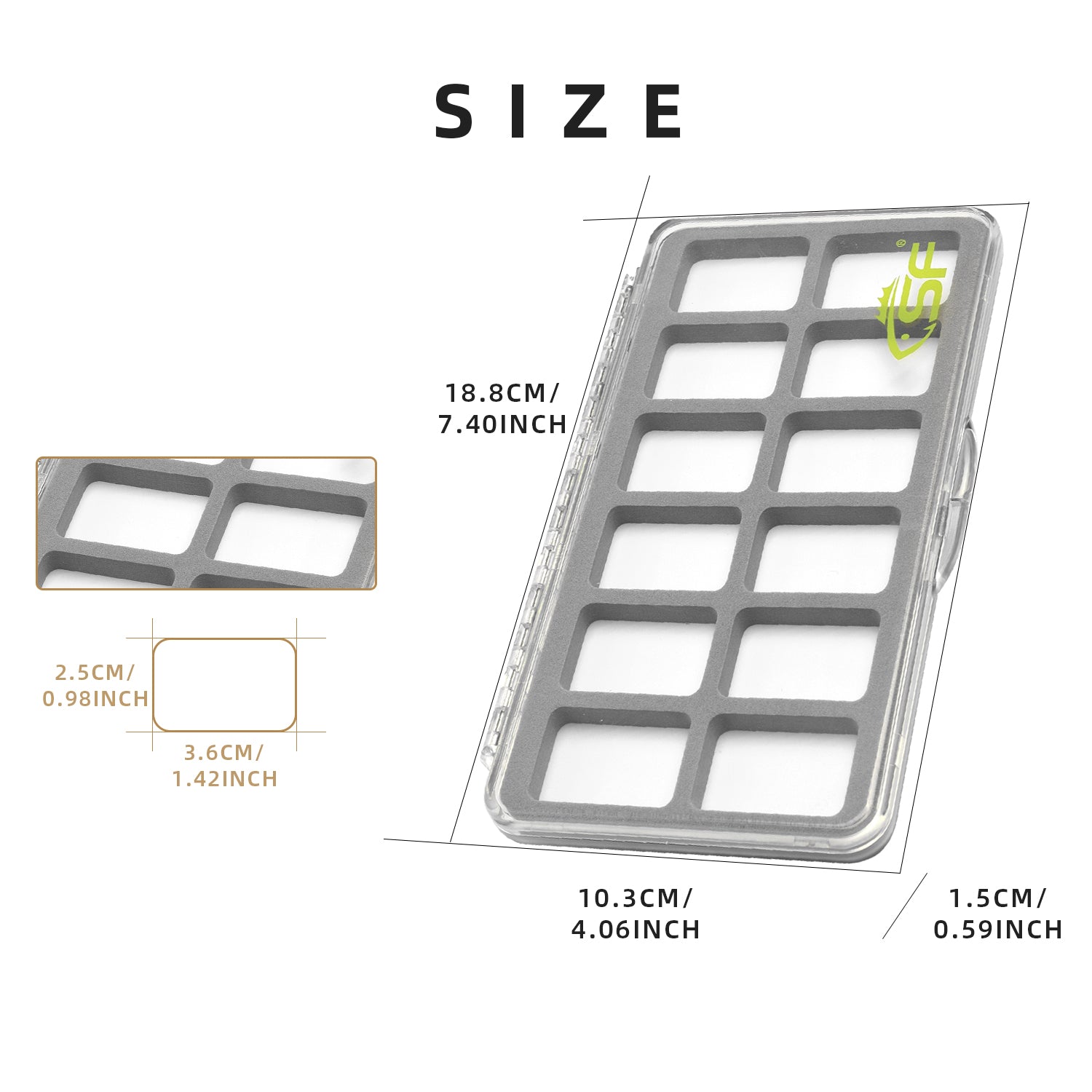 SF Slim Floatable Fly Box for Fly Fishing Super Thin Fishing Boxes Clear  Multi Magnetic 6 Compartments Tackle Box Small : : Sports &  Outdoors