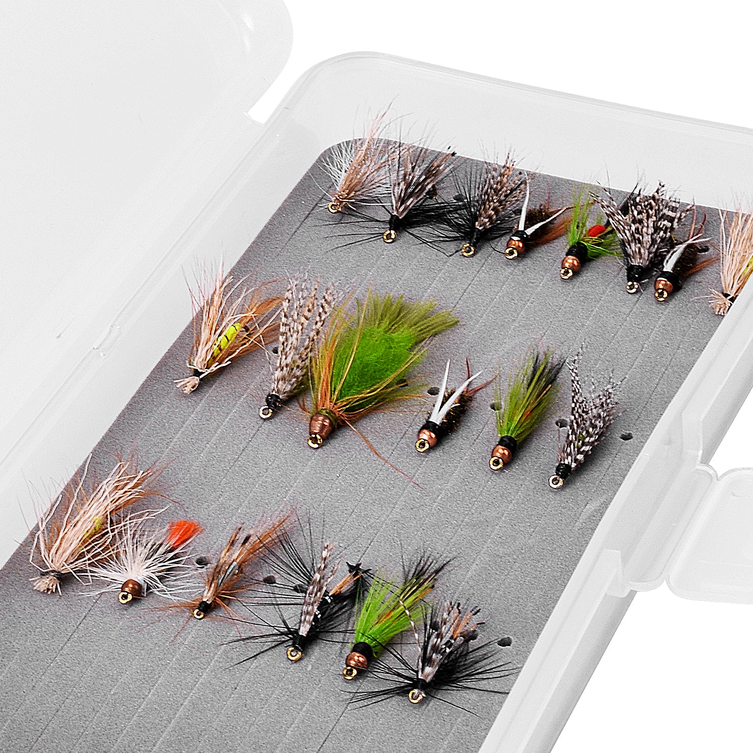 Fly Fishing Flies (Bass, Trout, Salmon, Sunfish) Foamulator Golden (6 flies)