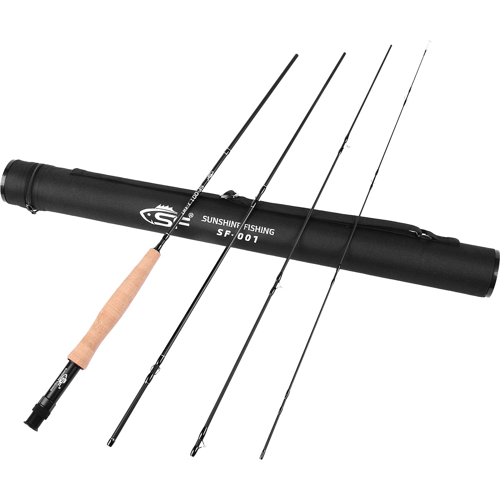 8ft 3-4wt or 5-6wt 4 Pieces Graphite Carbon Fiber Fly Fishing Rod Light  Feel Medium Fast Action Freshwater Fly Rod