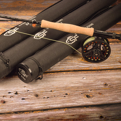 SF Fly Fishing Rod 4 Piece 5/6wt 9FT Matt Black IM7 Carbon Fiber for Starter Trout